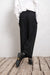 eigensinnig wien | Streeruwitz | Leichte Marlene Damenhose mit weitem Bein und speziellem Gürtel aus feiner Baumwolle in schwarz