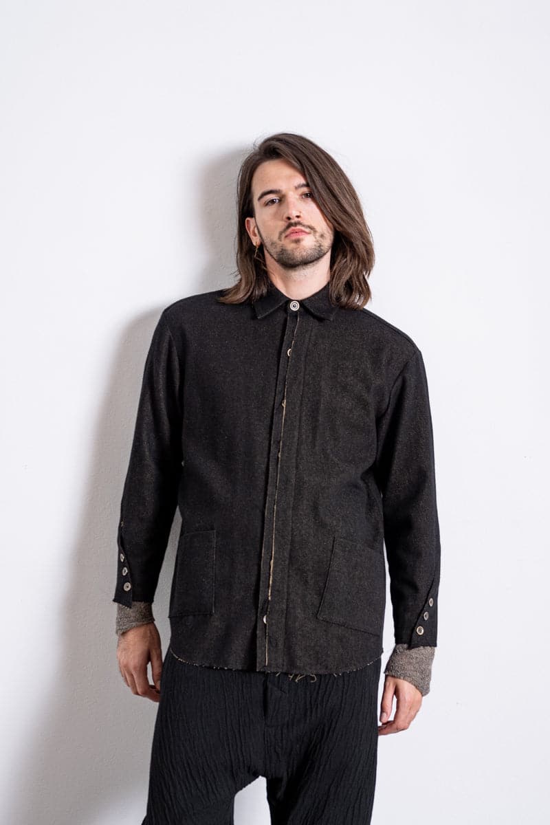 Oversized shirt jacket in wool | Thoreau | eigensinnig