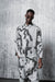 eigensinnig wien | Thoreau | Außergewöhnliche Leinen Hemdjacke mit grauem Muster