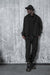 eigensinnig wien | Thoreau | Schwarze Hemdjacke aus Wolle für Damen und Herren