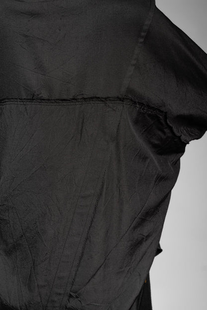 eigensinnig wien | Virilio | Schwarzer Seiden-Wolle-Pullover in Oversize Design