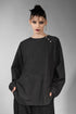 eigensinnig wien | Virilio | Schwarzer Seiden-Wolle-Pullover in Oversize Design