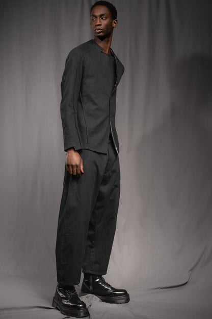 eigensinnig wien | WalQua | Schwarzer Designer Herrenanzug aus Gabardine-Baumwolle