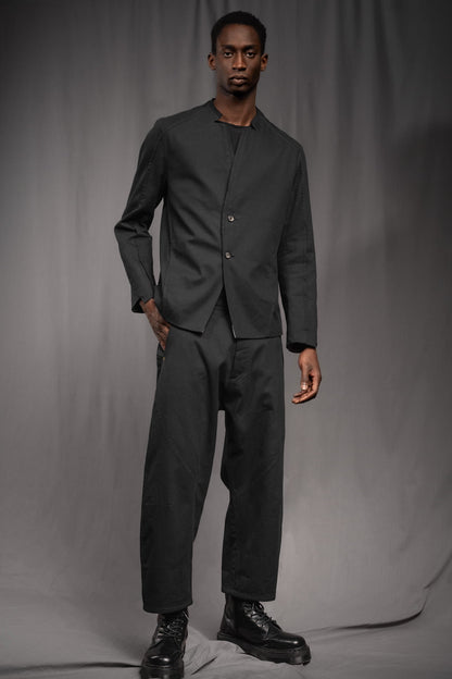 eigensinnig wien | WalQua | Schwarzer Designer Herrenanzug aus Gabardine-Baumwolle