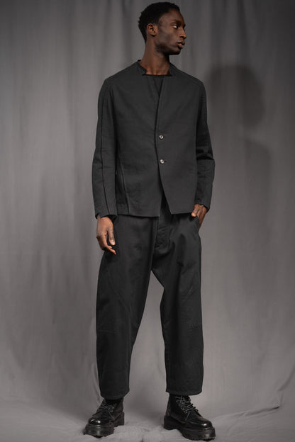 eigensinnig wien | WalQua | Schwarzer Designer Herrenanzug aus Gabardine-Baumwolle