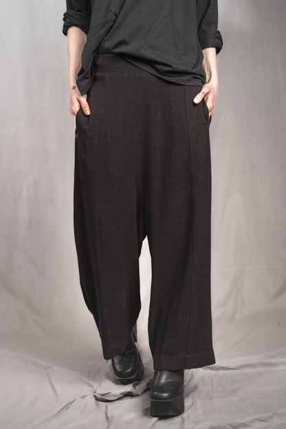 eigensinnig wien | Yoshida | Exklusive Japanische Hose aus Leinen in Schwarz