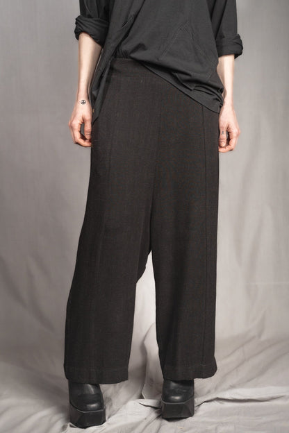 eigensinnig wien | Yoshida | Exklusive Japanische Hose aus Leinen in Schwarz