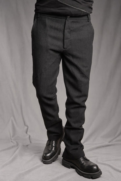 eigensinnig wien | EisMis | Black Designer Suit for Men in Italian Luxury Wool with Mao-Collar Blazer