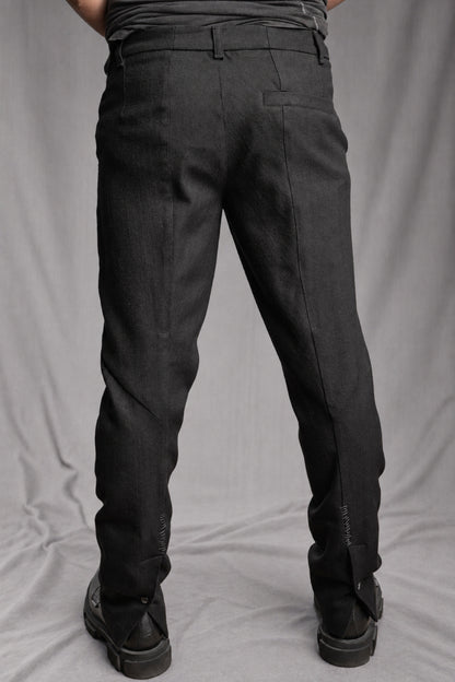 eigensinnig wien | EisMis | Black Designer Suit for Men in Italian Luxury Wool with Mao-Collar Blazer