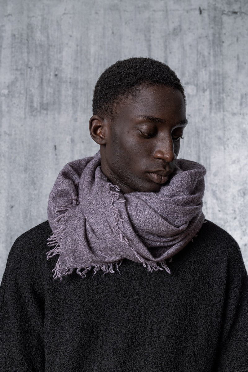 Soft Pashmina Scarf Made of Cashmere-Silk-Wool in Mauve