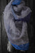 Faliero Sarti | Princess | Langer, eleganter Seidenschal in Grau/Blau