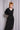 Forme d'Expression | DA042 Tunic Shirt Dress | Edles Tunika-Kleid mit Taillengürtel aus weichem Viskose-Wolle-Mix in schwarz