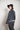 Forme d'Expression | DG048 Raw-Edged Short DB Jacket | Damenblazer mit Doppelreiher aus Leinen in grau