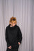 Forme d'Expression | DM127 Cozy Alpaca Sweater | Avantgardistischer Pullover mit großem Kragen aus feiner Wolle in schwarz