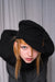 Forme d'Expression | HH014 Skewed Cap | Avantgardistische Guerilla Kappe aus Wolle in schwarz