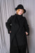 Forme d’Expression | Kimono Caban | DC038 | Außergewöhnliche Damen Winterjacke aus Wolle in schwarz/grau
