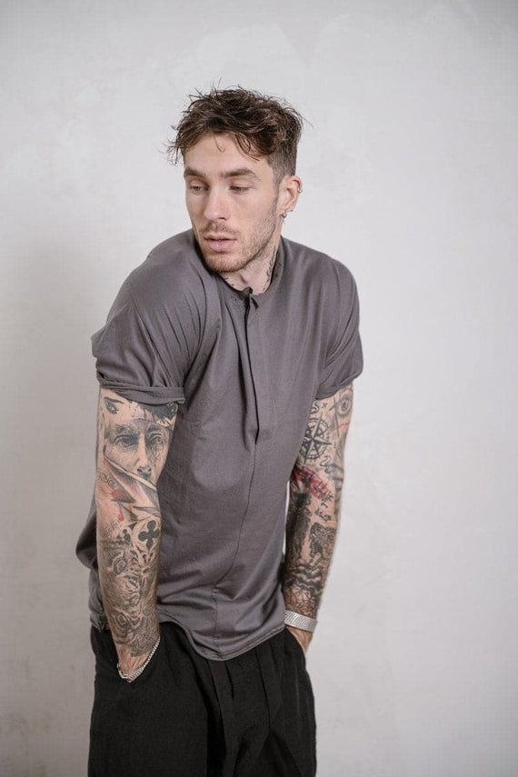 Hannibal | Adrian | Leichtes Herren T-Shirt aus feiner Baumwolle in grau