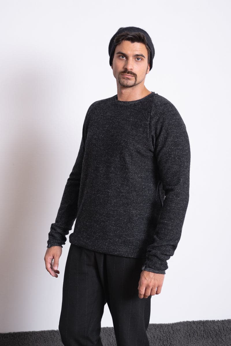 Hannibal | Anton | Weicher Pullover aus feiner Wolle in dunkelgrau