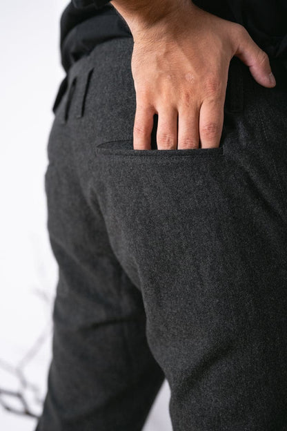 Hannibal | Hektor | Elegante und schmale Herrenhose aus Wolle in dunklegrau