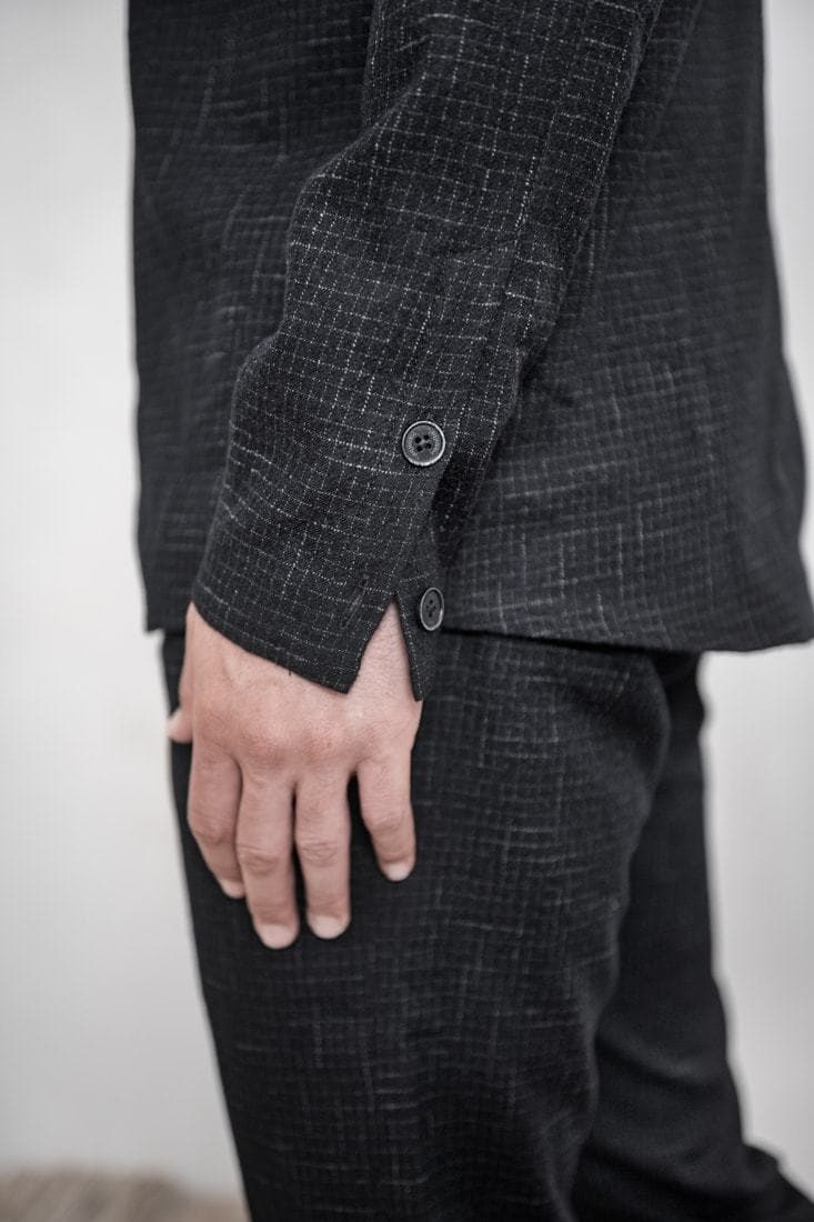 Hannibal | Pierre | Versatile Hemd-Jacke für Herren aus Wolle in schwarz