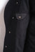 Hannibal | Renke | Außergewöhnlicher Mantel für Herren aus Wolle mit asymmetrischer Knopfleiste in schwarz