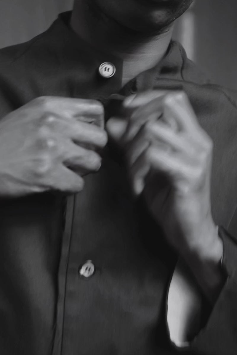 Kubin Herrenmantel schwarz von eigensinnig wien