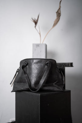 Tagliovivo | Bauletto L | Exklusive, schwarze Leder Handtasche für Damen