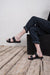 Tagliovivo | Buckle Sandal | Besondere Damen Sandalen aus Leder in schwarz