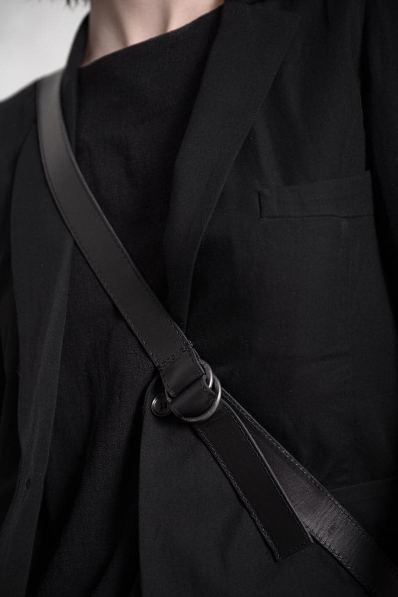 Tagliovivo | Hexagon Backpack | Ungewöhnlicher Rucksack aus Leder in schwarz