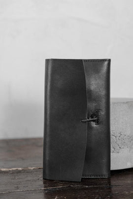 Tagliovivo | Soffietto Wallet | Handgefertige Leder Geldbörse in schwarz
