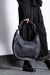 Tagliovivo | Soft Shoulder Bag | Große Beuteltasche aus schwarzem Leder