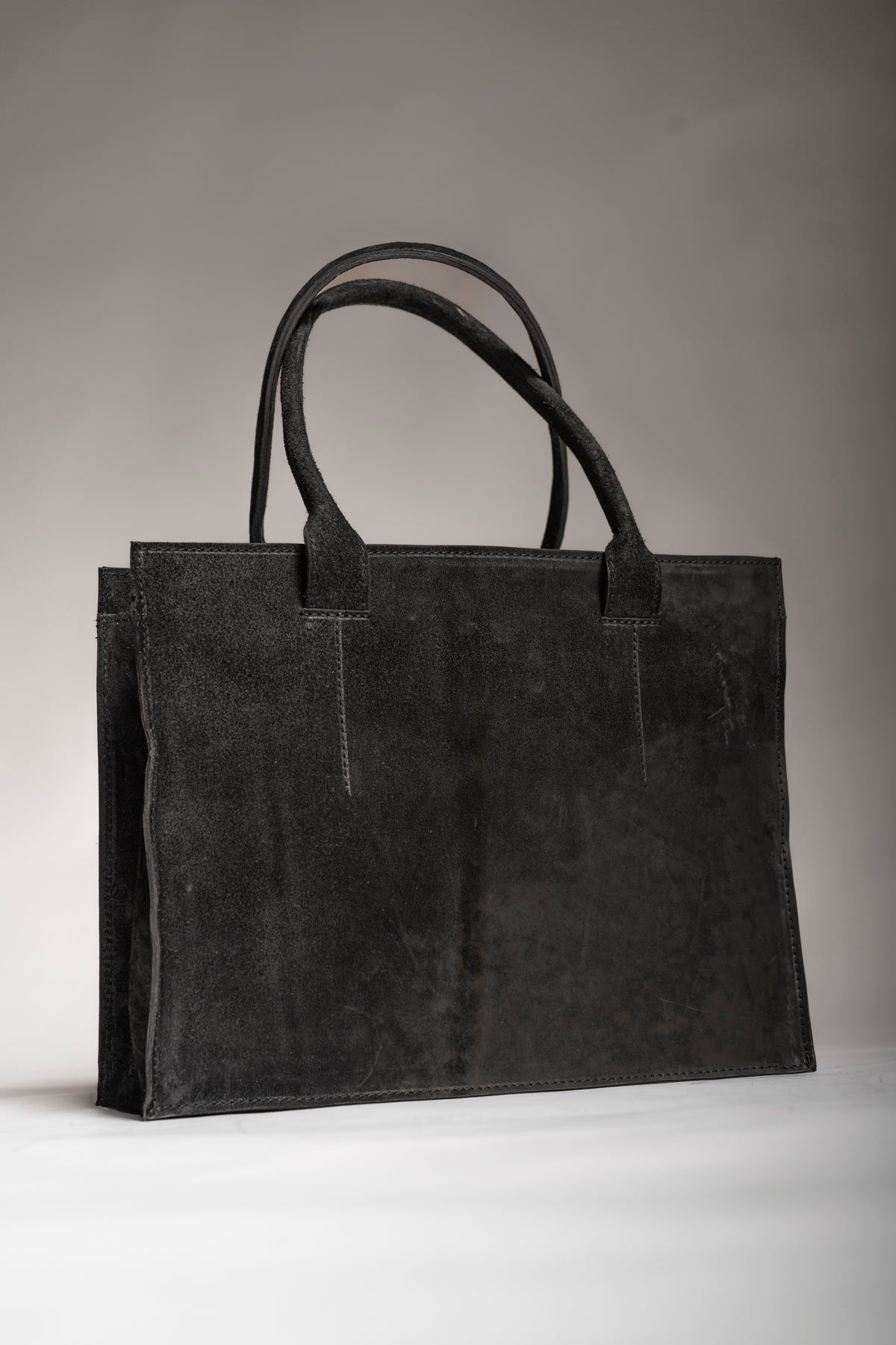 Black suede shopper bag online