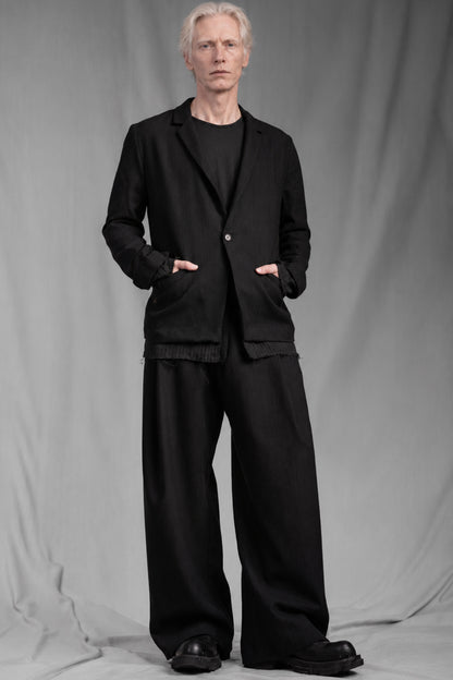 eigensinnig wien | Vincent | Extravagant Black Designer Blazer in Italian Luxury Wool by Faliero Sarti