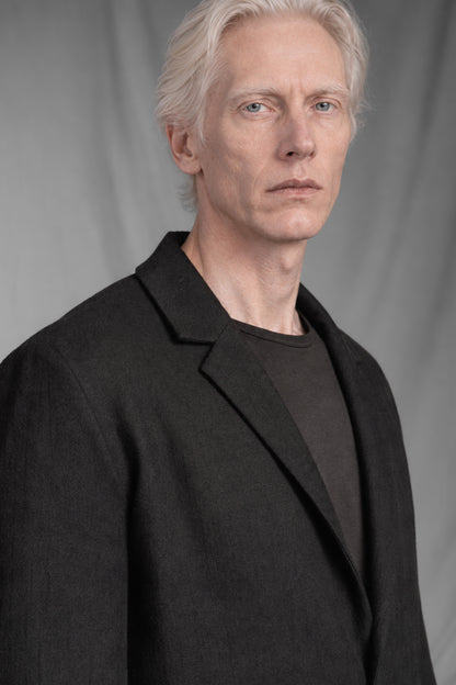 eigensinnig wien | Vincent | Extravagant Black Designer Blazer in Italian Luxury Wool by Faliero Sarti
